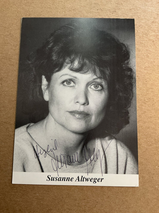 Susanne Altweger, Germany 🇩🇪 Actress hand signed - Autographs-World