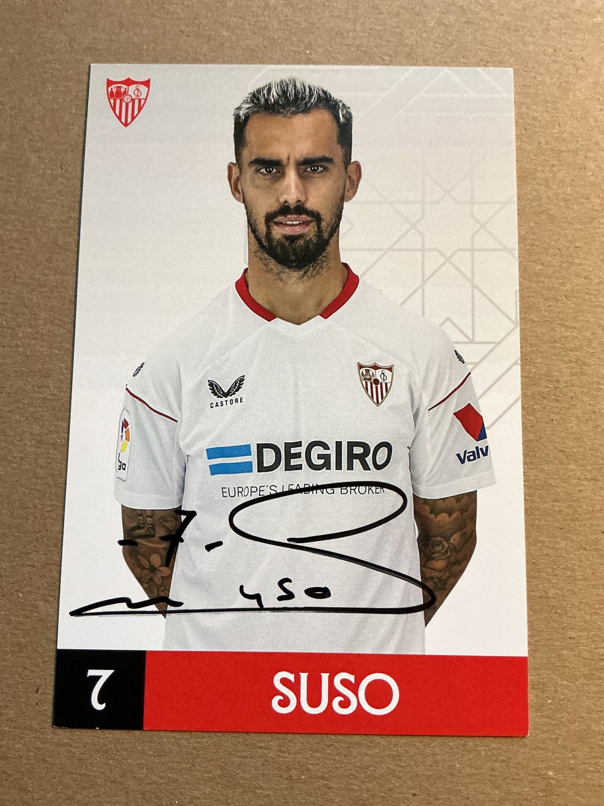 Suso, Spain 🇪🇸 Sevilla FC 2022/23 hand signed - Autographs-World