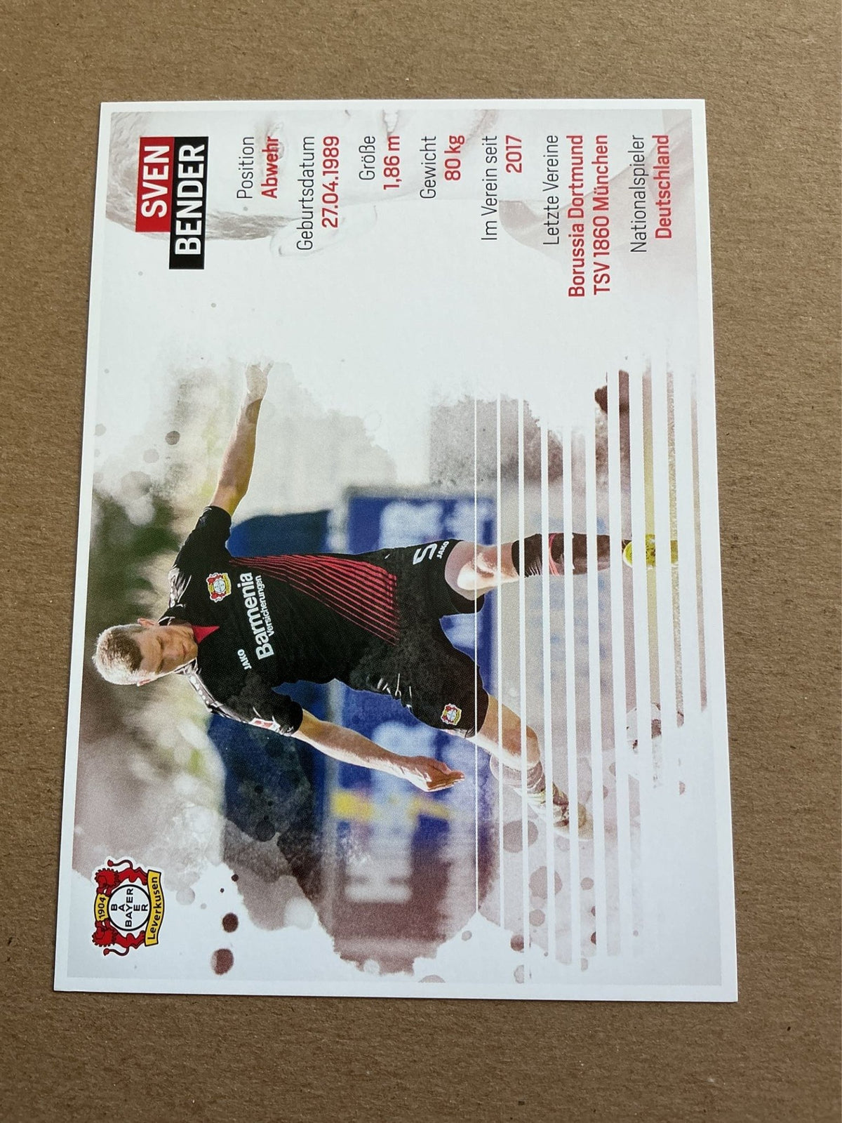 Sven Bender, Germany 🇩🇪 Bayer 04 Leverkusen 2017/18 hand signed - Autographs-World