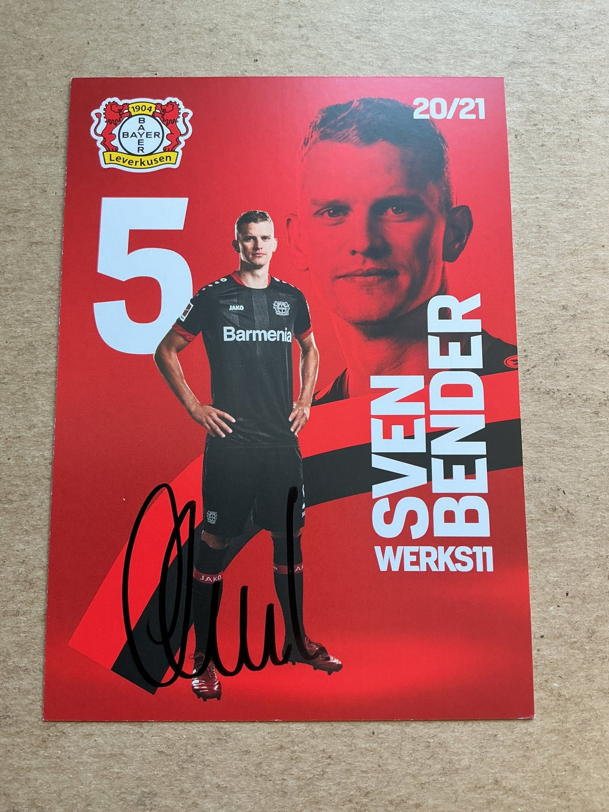 Sven Bender, Germany 🇩🇪 Bayer 04 Leverkusen 2020/21 hand signed - Autographs-World