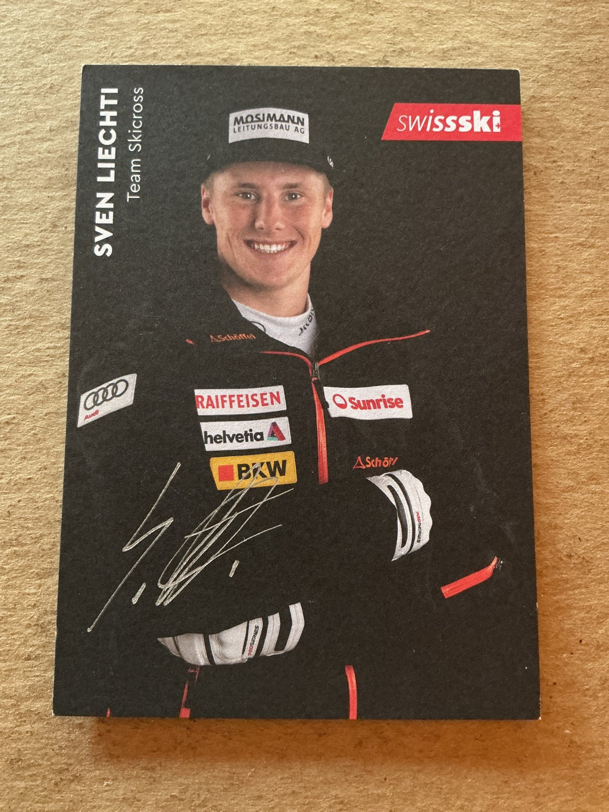 Sven Liechti, Switzerland 🇨🇭 Skicross 2023/24 hand signed - Autographs-World