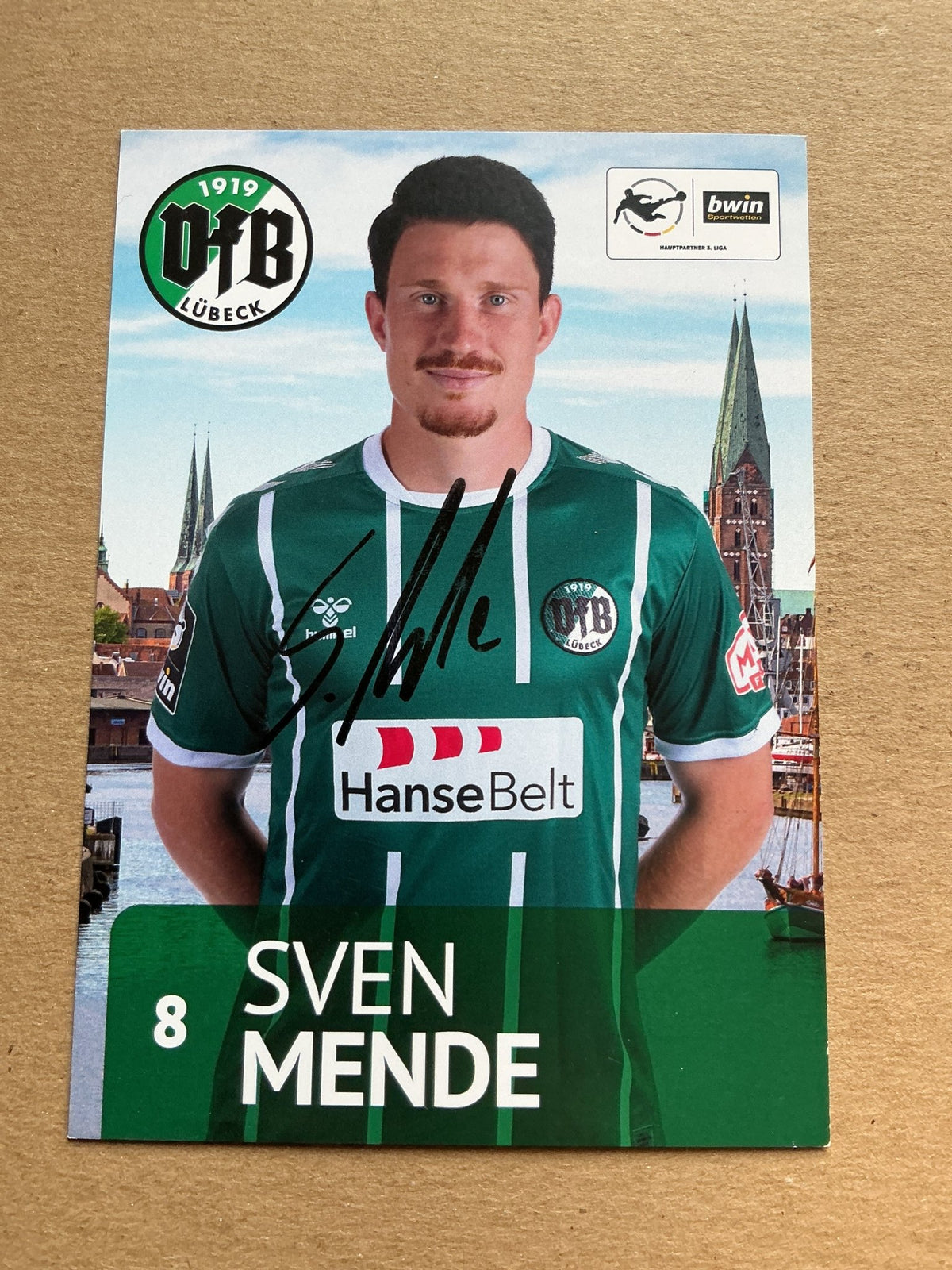 Sven Mende, Germany 🇩🇪 VfB Lübeck 2020/21 hand signed - Autographs-World