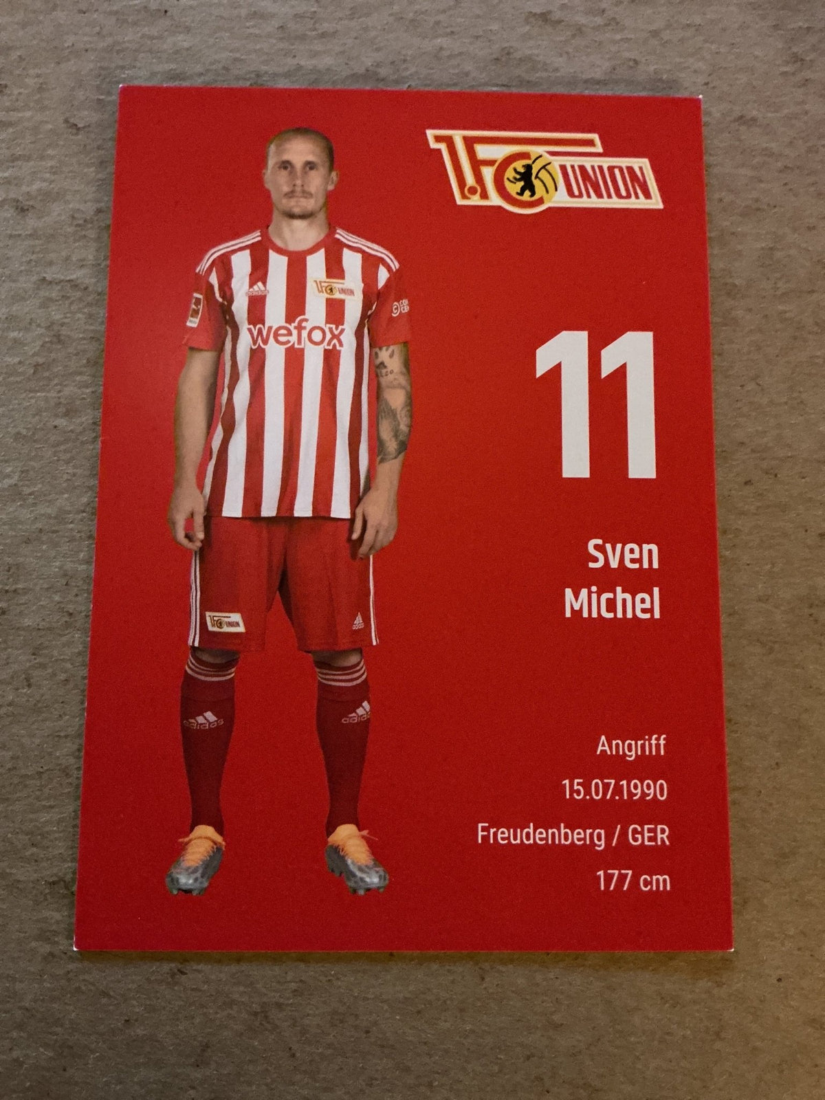 Sven Michel, Germany 🇩🇪 1.FC Union Berlin 2022/23 hand signed - Autographs-World