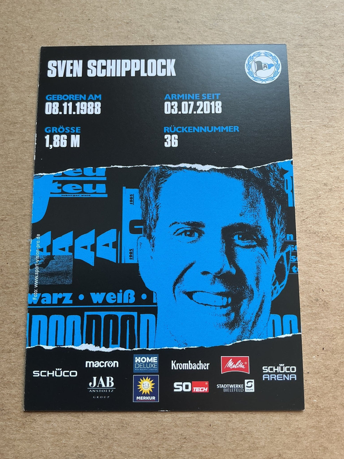 Sven Schipplock, Germany 🇩🇪 Arminia Bielefeld 2020/21 hand signed - Autographs-World