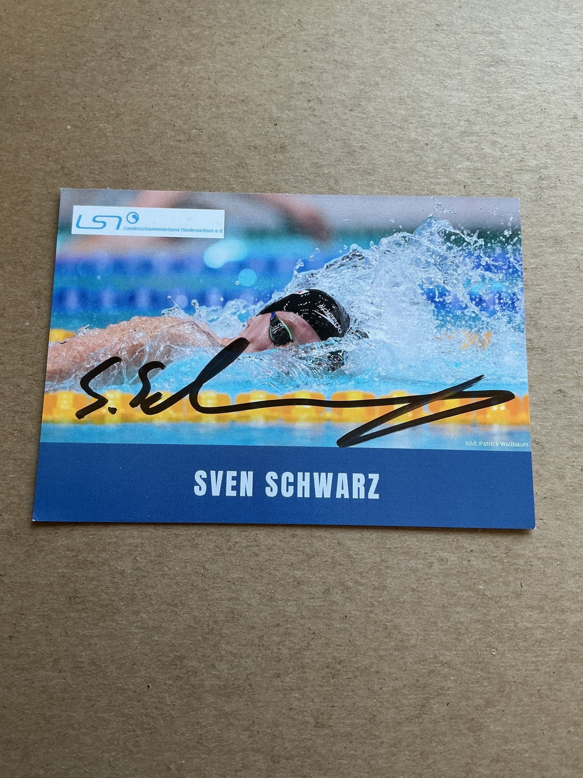 Sven Schwarz, Germany 🇩🇪 Swimming Summer Olympics 2024 hand signed - Autographs-World
