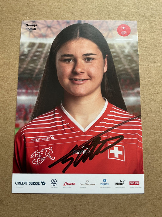 Svenja Fölmli, Switzerland 🇨🇭 Women’s World Cup 2023 hand signed - Autographs-World