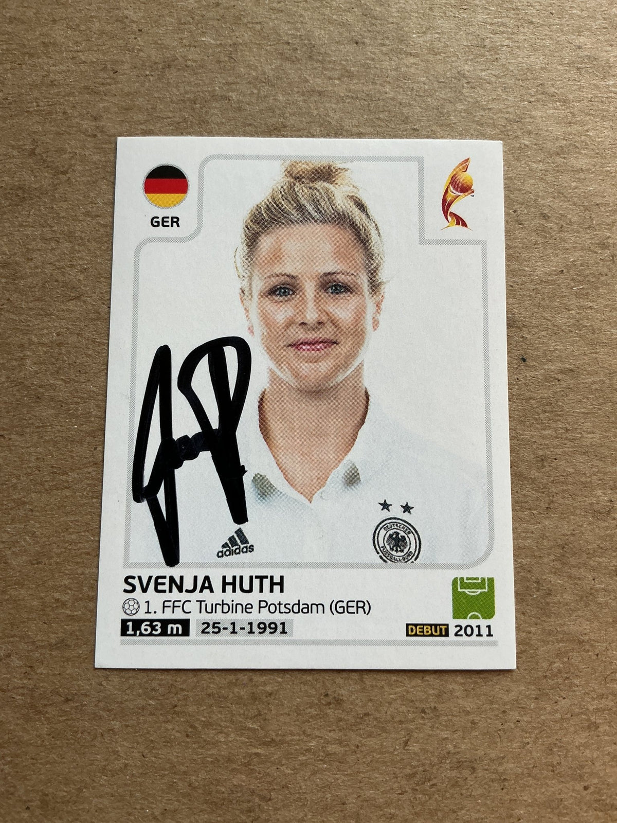 Svenja Huth, Germany 🇩🇪 FIFA Women’s Euro Cup 2017 Panini hand signed - Autographs-World