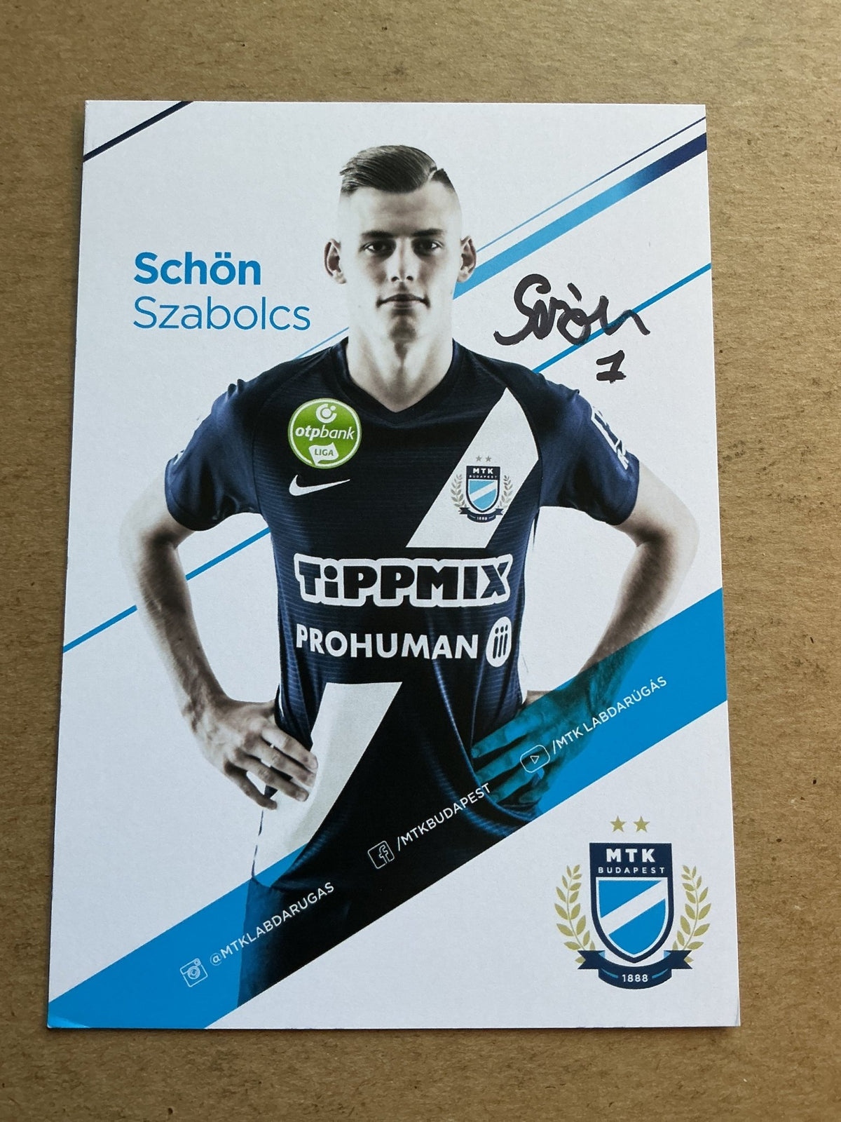 Szabolcs Schön, Hungary 🇭🇺 MTK Budapest 2020/21 hand signed - Autographs-World