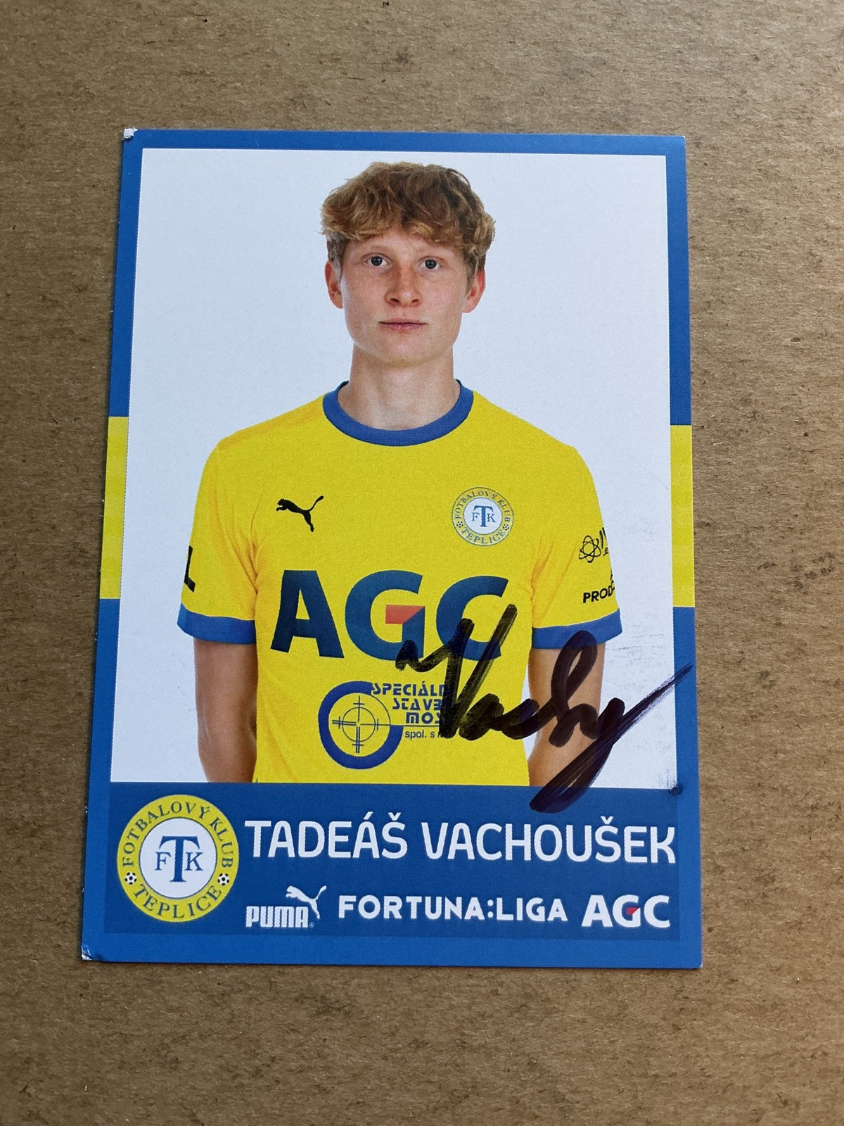 Tadeáš Vachoušek, Czech Republic 🇨🇿 FK Teplice 2020/21 hand signed - Autographs-World