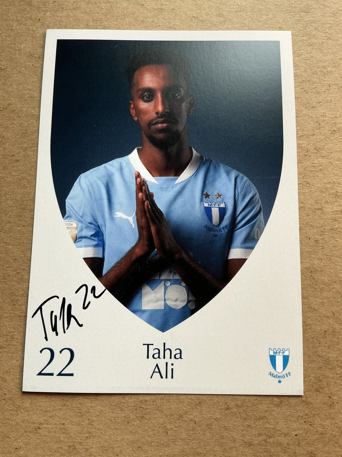 Taha Ali, Sweden 🇸🇪 Malmö FF 2025/26 hand signed - Autographs-World