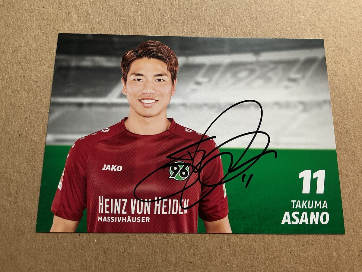 Takuma Asano, Japan 🇯🇵 Hannover 96 2018/19 hand signed - Autographs-World