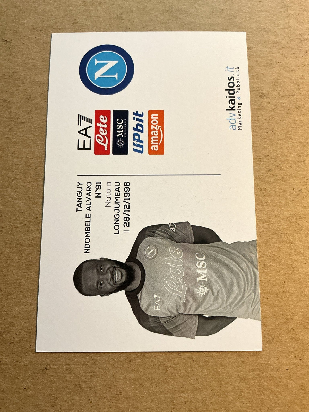 Tanguy Ndombele Alvaro, France 🇫🇷 SSC Napoli 2022/23 hand signed - Autographs-World