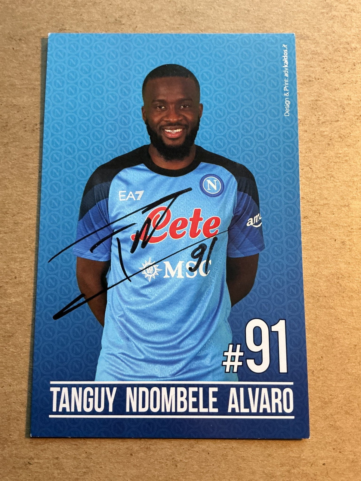 Tanguy Ndombele Alvaro, France 🇫🇷 SSC Napoli 2022/23 hand signed - Autographs-World