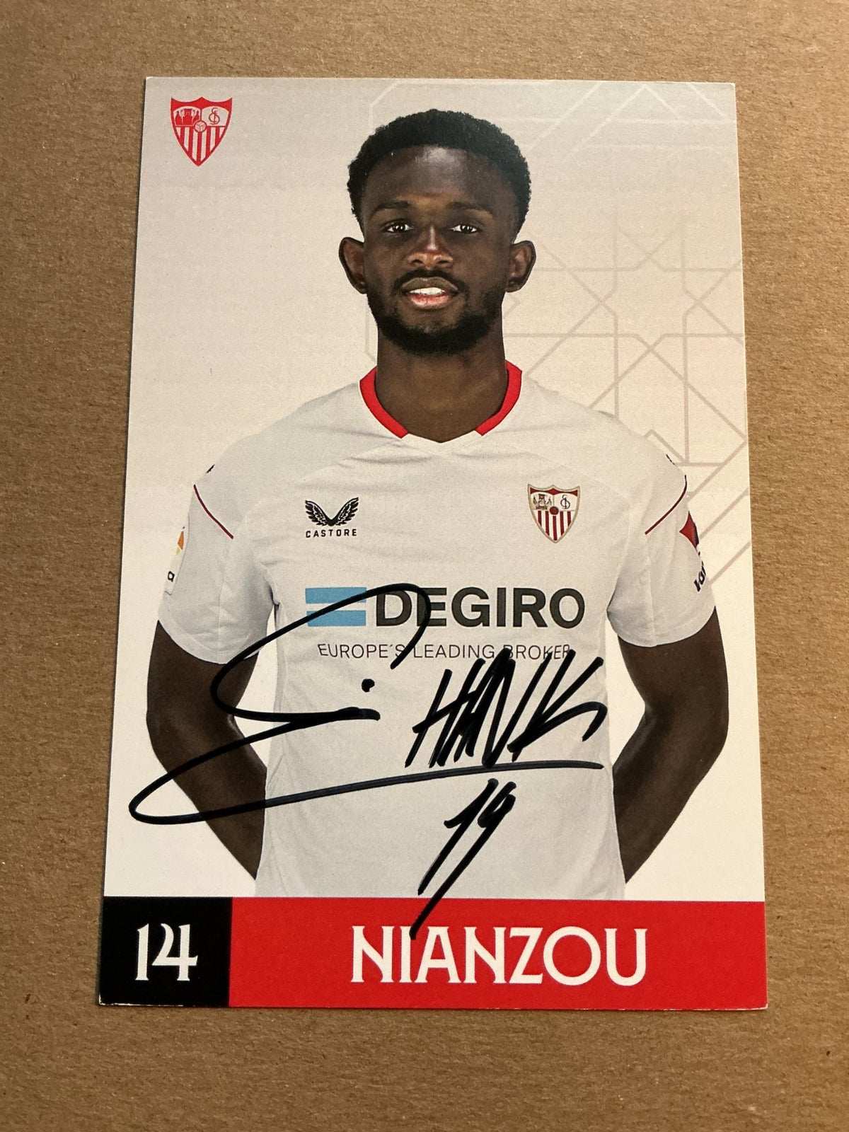 Tanguy Nianzou, France 🇫🇷 Sevilla FC 2022/23 hand signed - Autographs-World