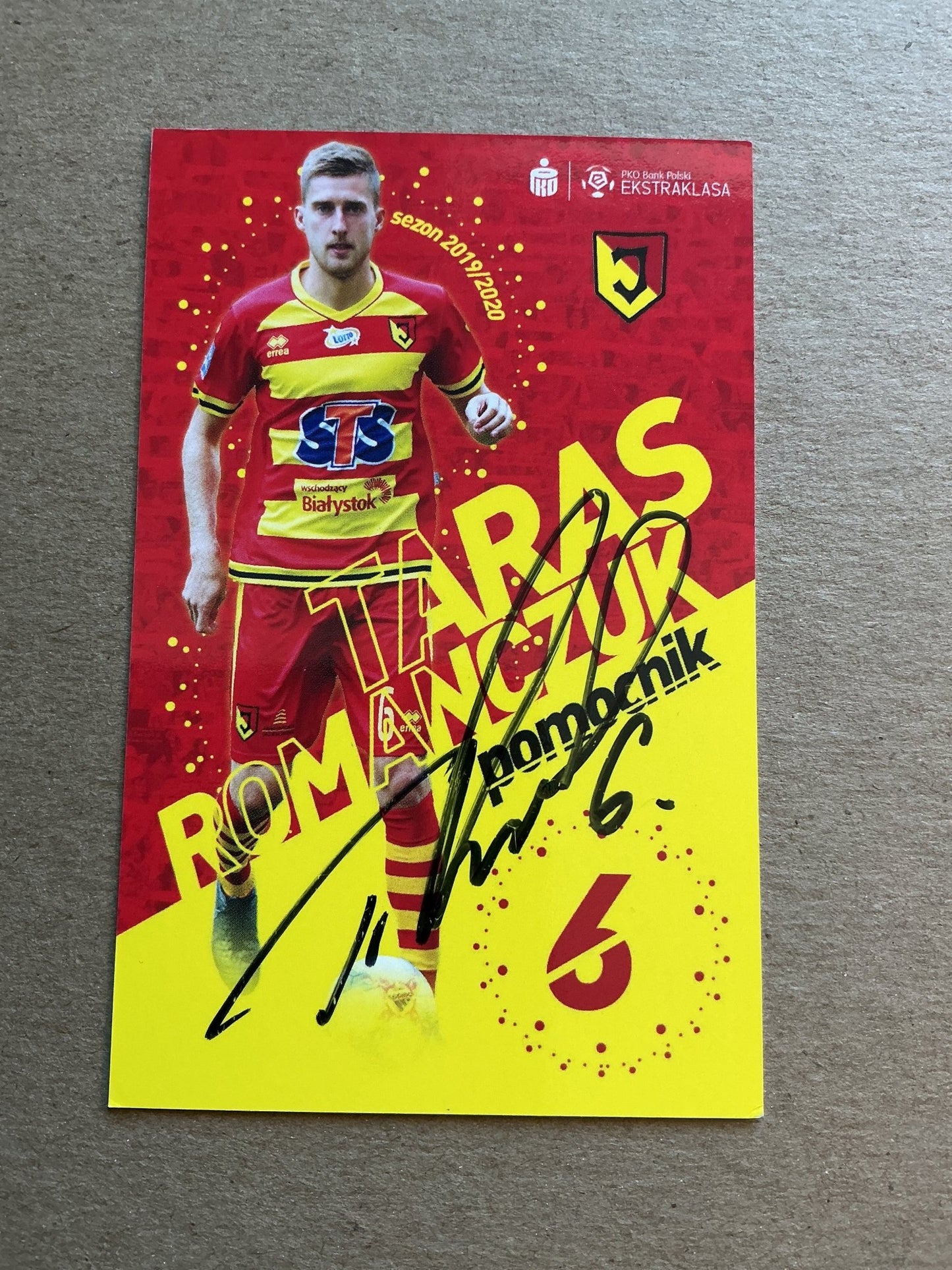 Taras Romanczuk, Poland 🇵🇱 Jagiellonia Bialystok 2019/20 hand signed - Autographs-World