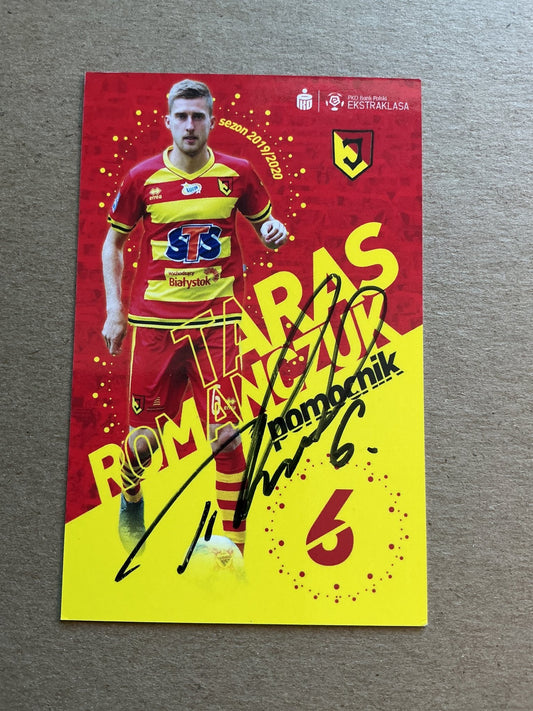 Taras Romanczuk, Poland 🇵🇱 Jagiellonia Bialystok 2019/20 hand signed - Autographs-World