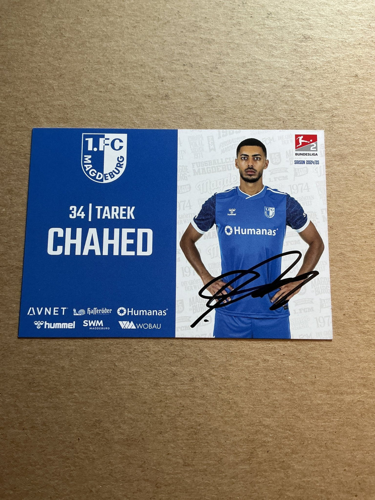 Tarek Chahed, Germany 🇩🇪 1.FC Magdeburg 2024/25 hand signed - Autographs-World