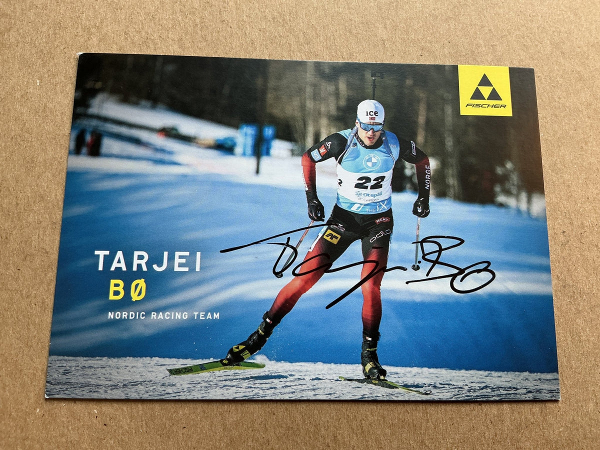 Tarjei Bø, Norway 🇳🇴 Biathlon 2024/25 hand signed - Autographs-World