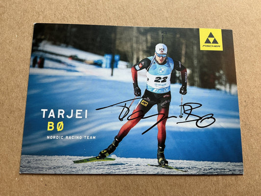 Tarjei Bø, Norway 🇳🇴 Biathlon 2024/25 hand signed - Autographs-World