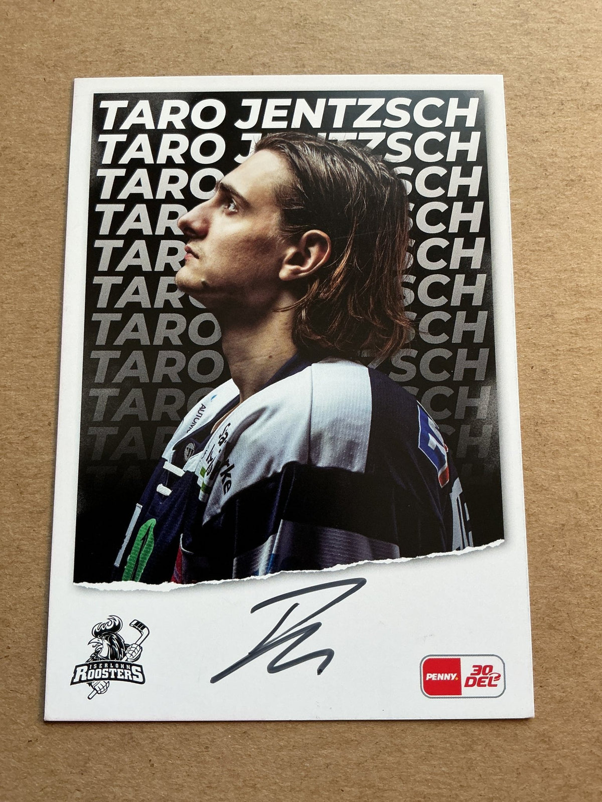 Taro Jentzsch, Germany 🇩🇪 Iserlohn Roosters 2023/24 hand signed - Autographs-World