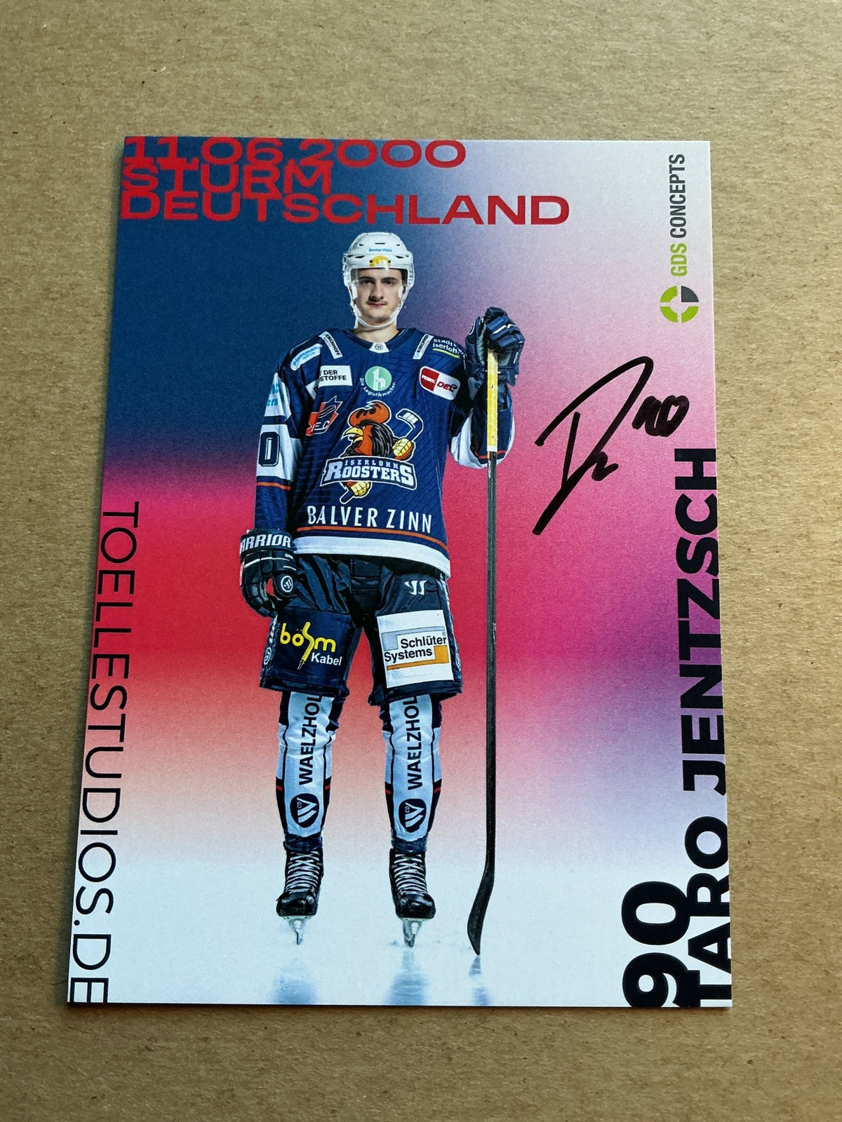 Taro Jentzsch, Germany 🇩🇪 Iserlohn Roosters 2024/25 hand signed - Autographs-World