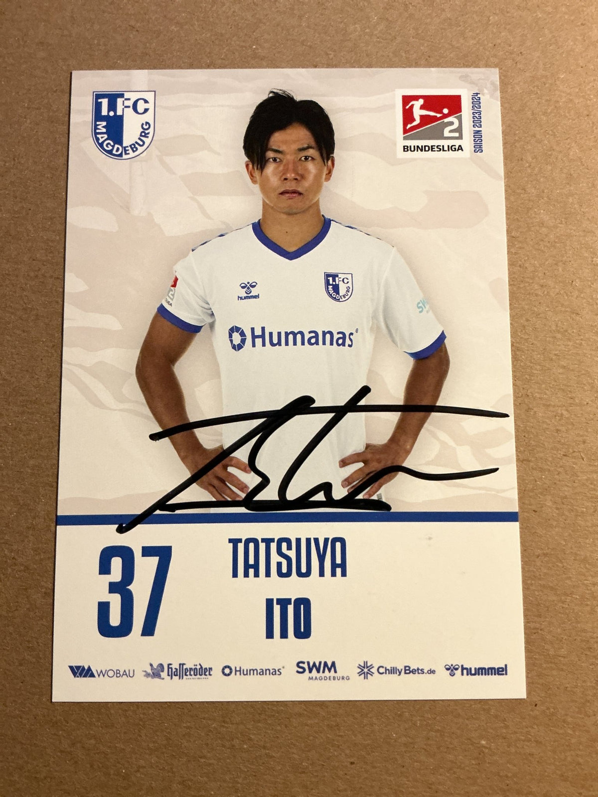 Tatsuya Ito, Japan 🇯🇵 1.FC Magdeburg 2023/24 hand signed - Autographs-World