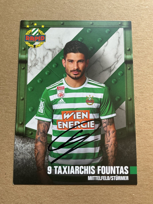 Taxiarchis Fountas, Greece 🇬🇷 Rapid Wien 2019/20 hand signed - Autographs-World