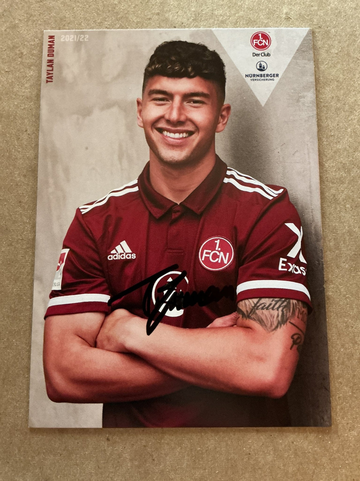 Taylan Duman, Germany 🇩🇪 1.FC Nürnberg 2021/22 hand signed - Autographs-World