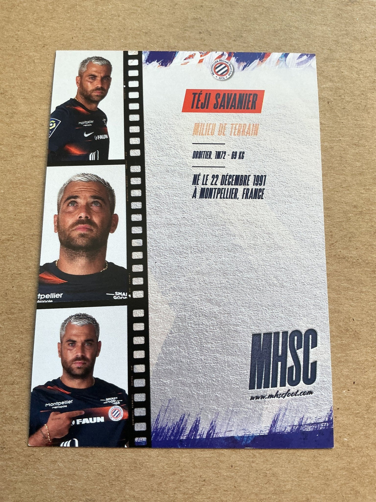 Téji Savanier, France 🇫🇷 Montpellier HSC 2022/23 hand signed - Autographs-World
