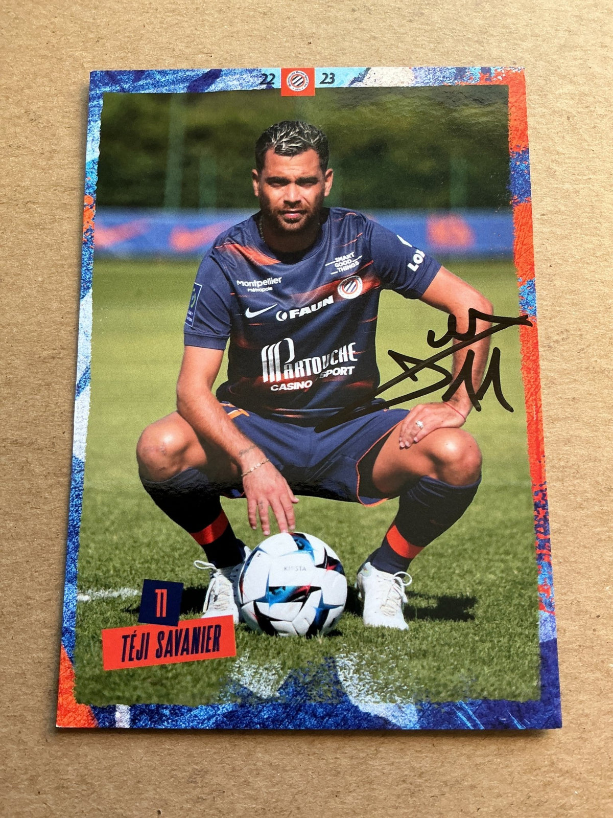 Téji Savanier, France 🇫🇷 Montpellier HSC 2022/23 hand signed - Autographs-World