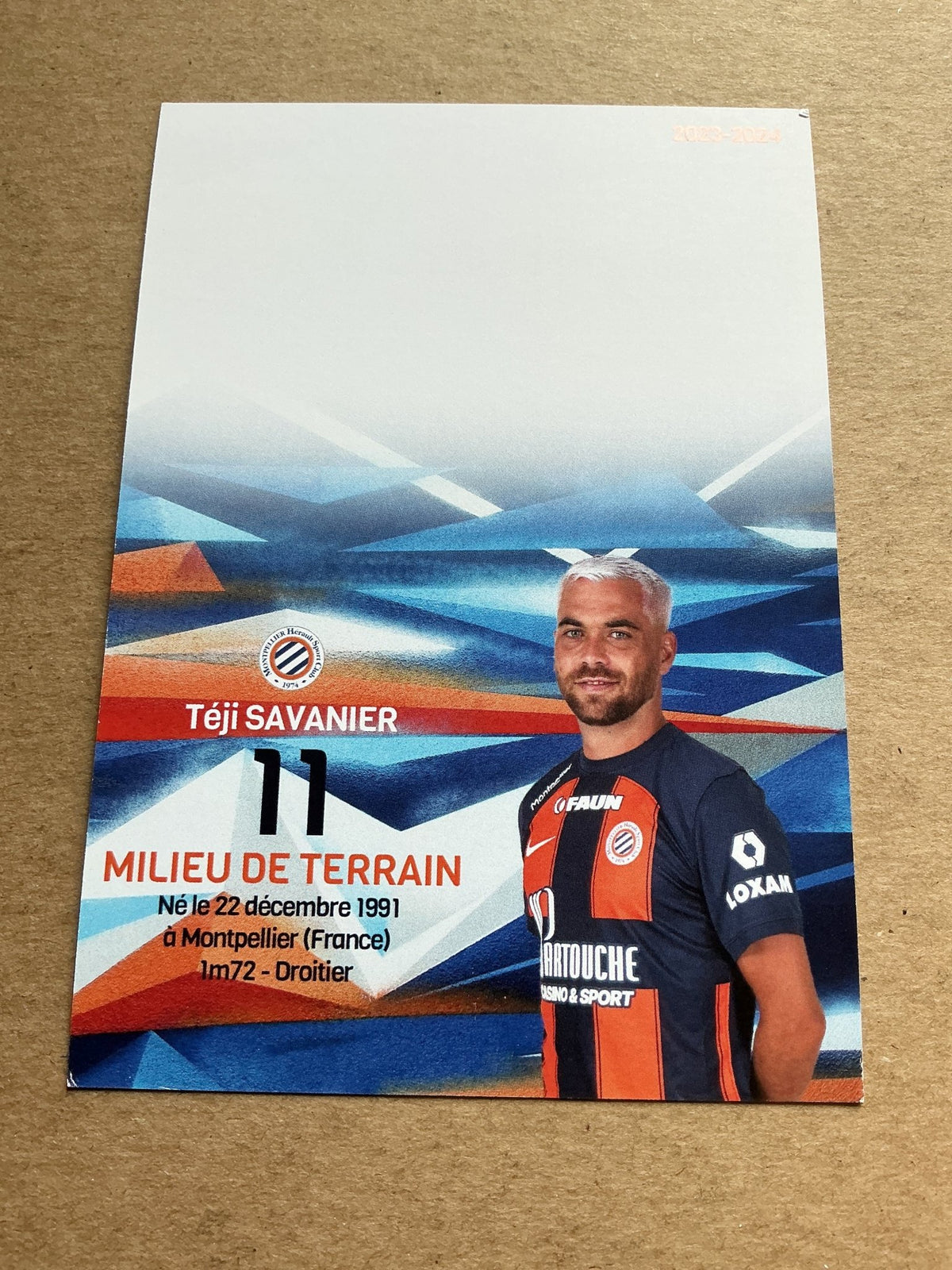 Teji Savanier, France 🇫🇷 Montpellier HSC 2023/24 hand signed - Autographs-World