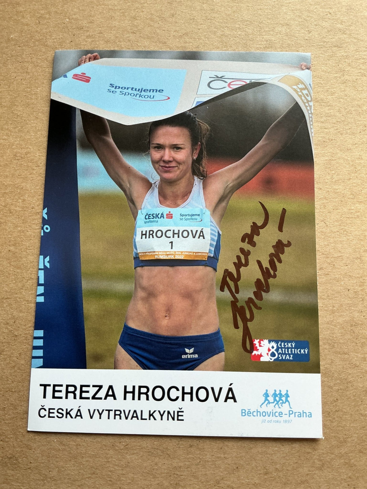 Tereza Hrochova, Czech Republic 🇨🇿 Athletics Summer Olympics 2024 hand signed - Autographs-World