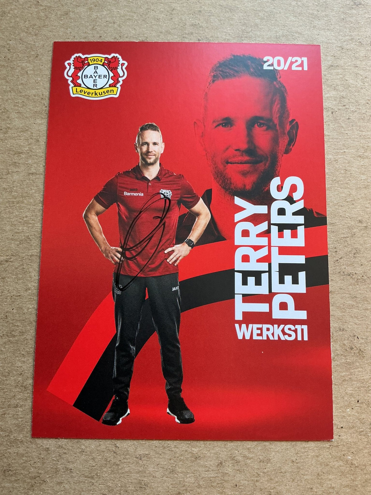 Terry Peters, Germany 🇩🇪 Bayer 04 Leverkusen 2020/21 hand signed - Autographs-World