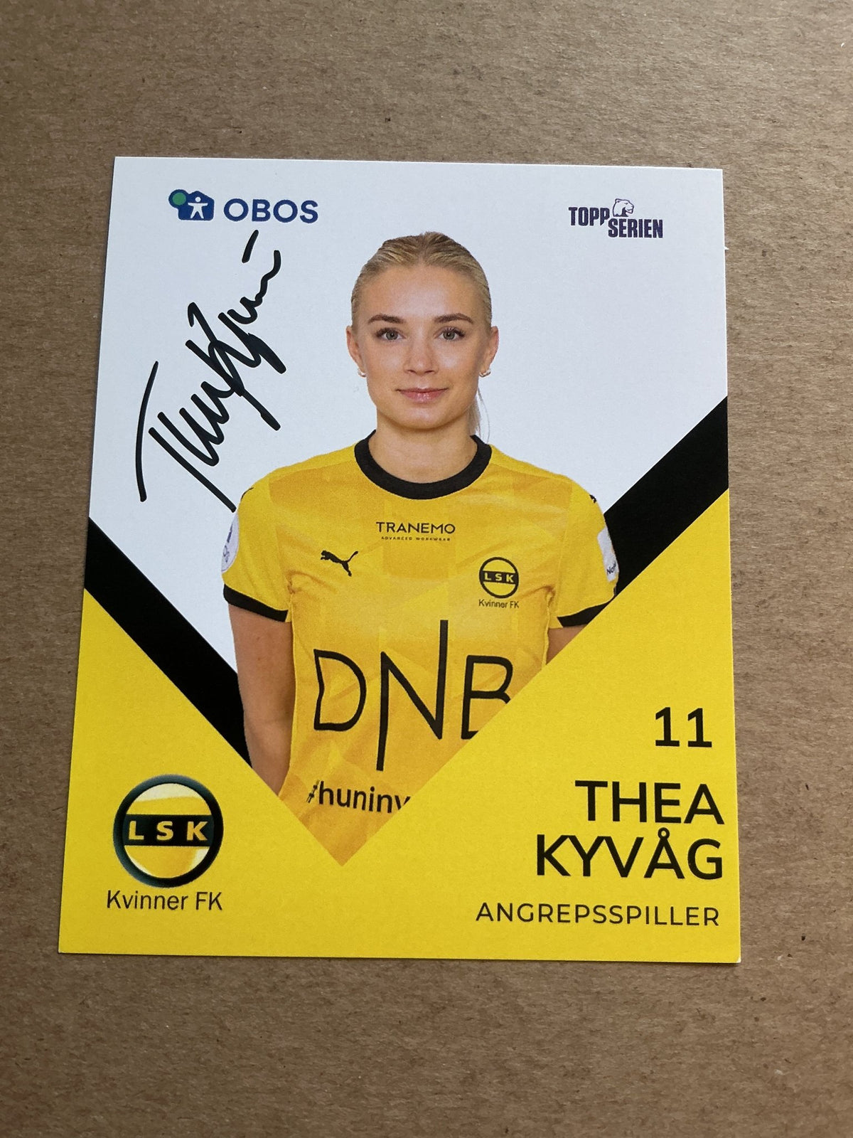 Thea Kyvåg, Norway 🇳🇴 LSK Kvinner 2024/25 hand signed - Autographs-World