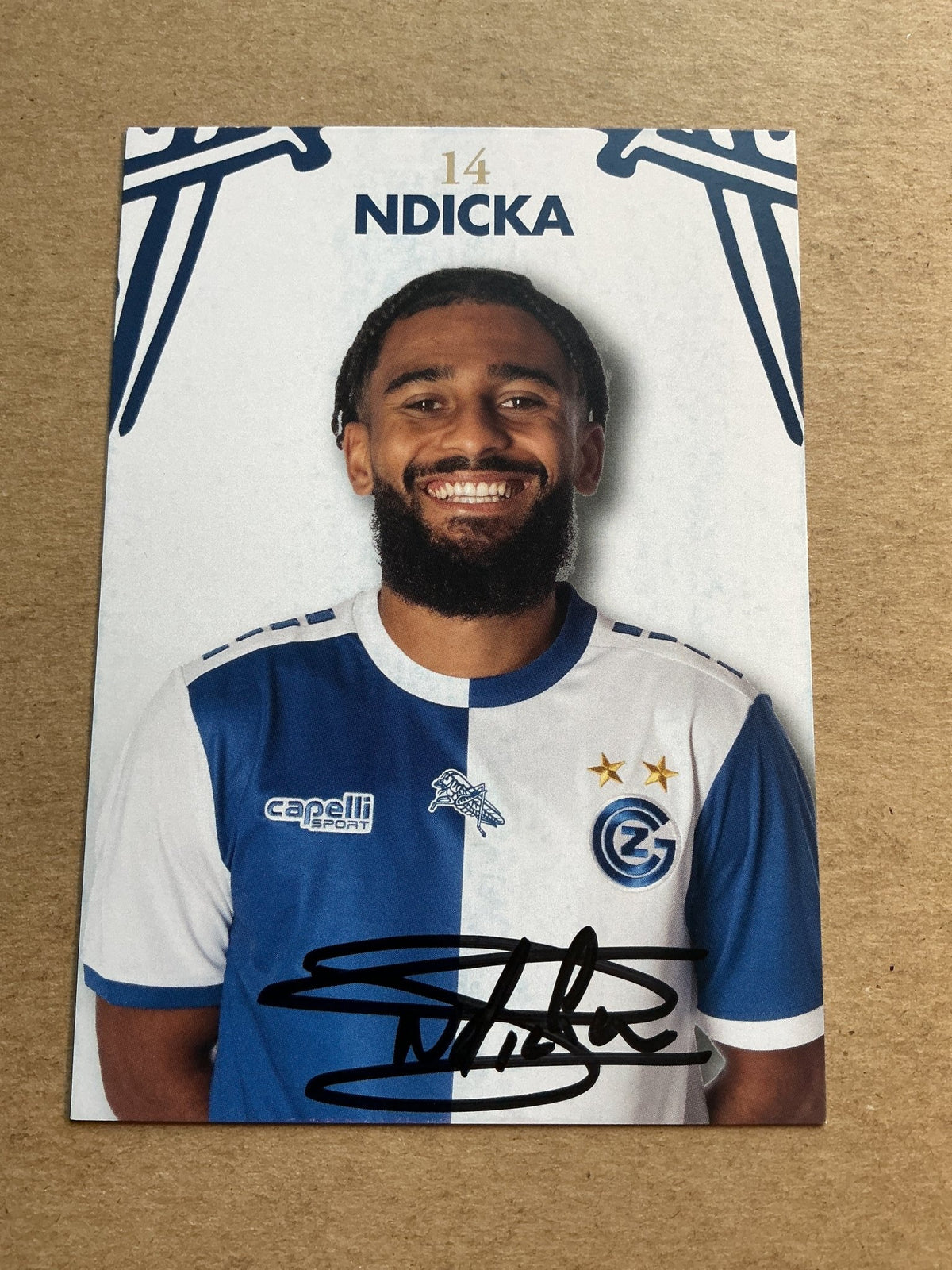 Théo Ndicka, France 🇫🇷 Grasshopper Club Zürich 2023/24 hand signed - Autographs-World