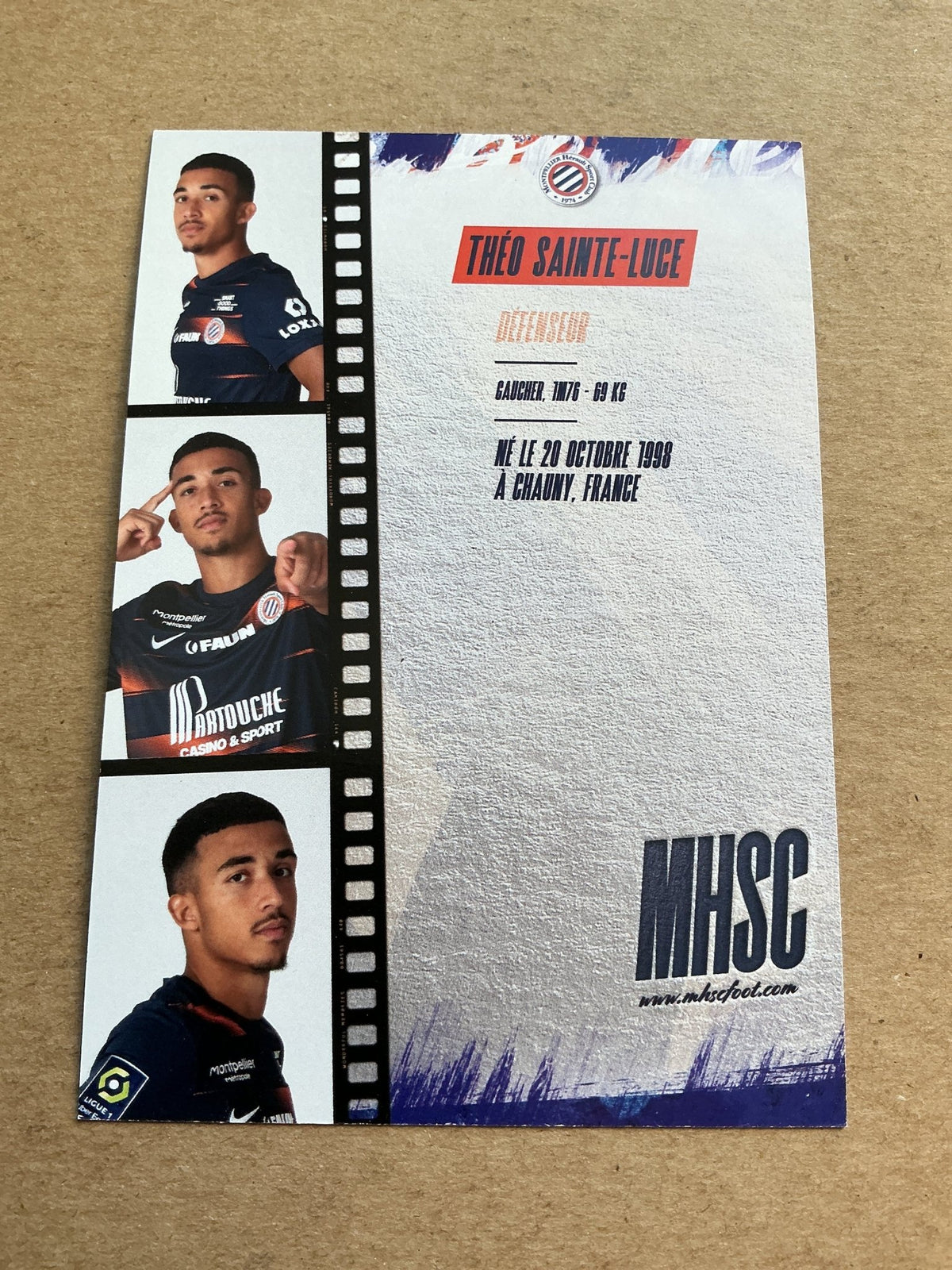 Théo Sainte-Luce, France 🇫🇷 Montpellier HSC 2022/23 hand signed - Autographs-World