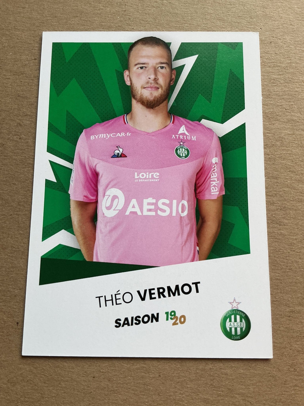 Théo Vermot, France 🇫🇷 AS Saint-Étienne 2019/20 hand signed - Autographs-World