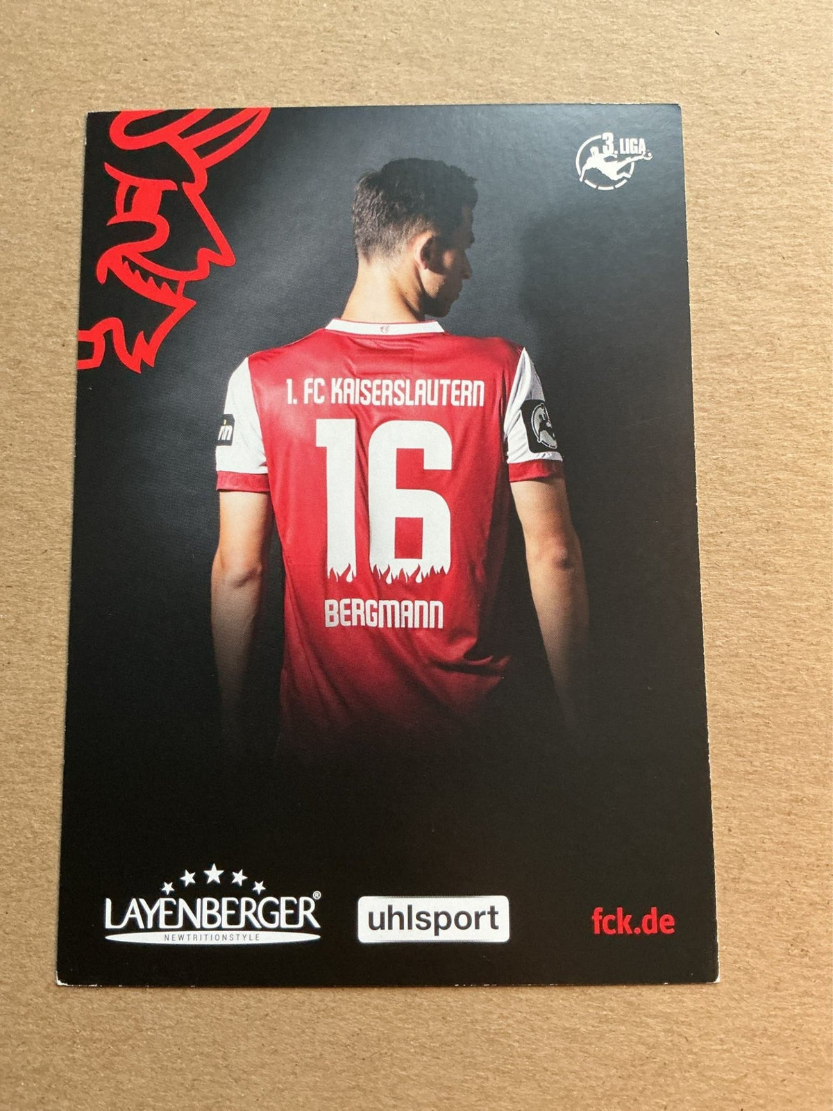 Theodor Bergmann, Germany 🇩🇪 1.FC Kaiserslautern 2018/19 hand signed - Autographs-World