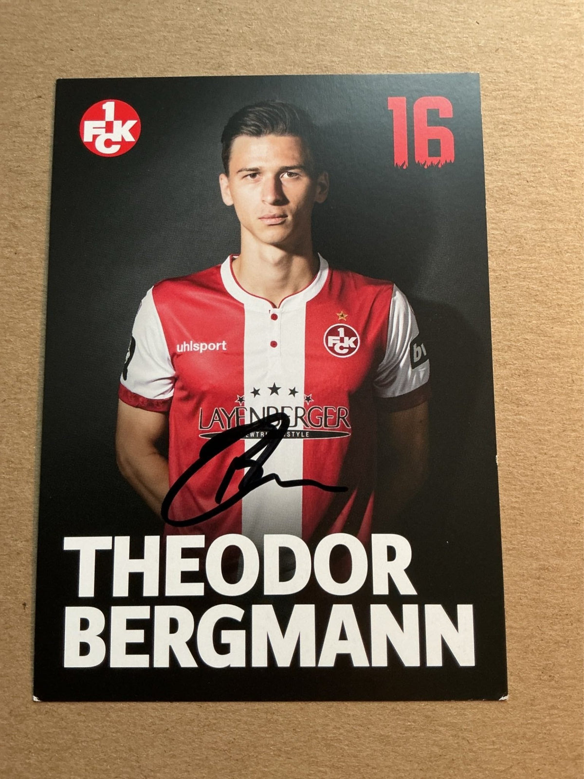 Theodor Bergmann, Germany 🇩🇪 1.FC Kaiserslautern 2018/19 hand signed - Autographs-World