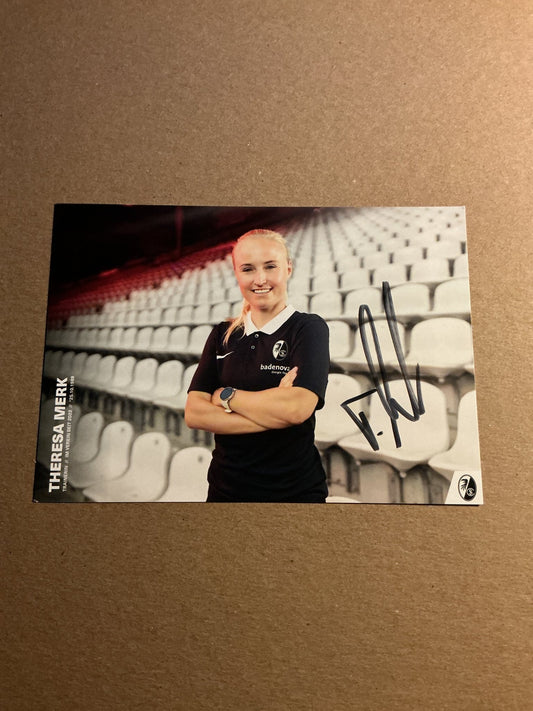 Theresa Merk, Germany 🇩🇪 SC Freiburg 2022/23 hand signed - Autographs-World