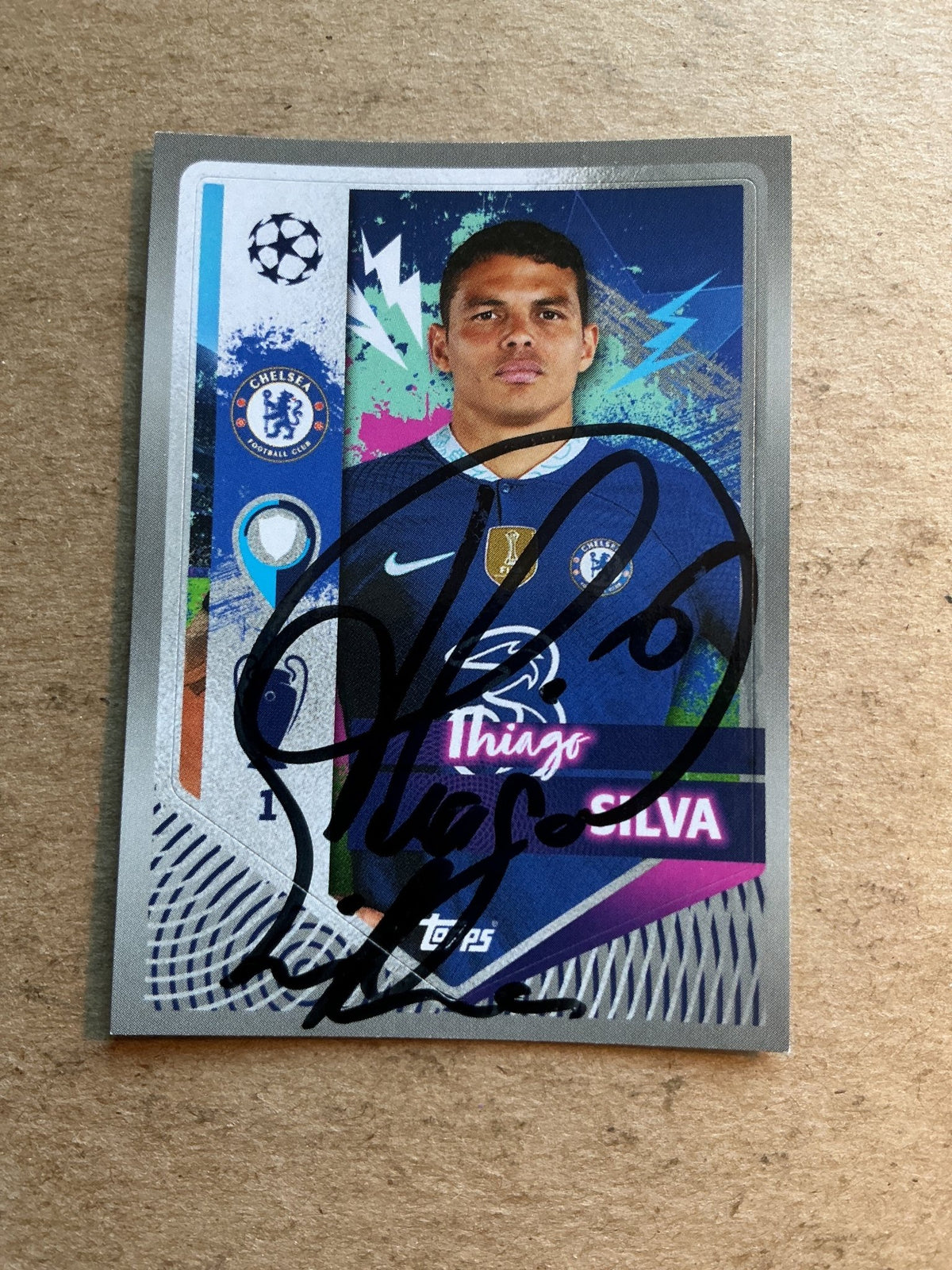 Thiago Silva, Brazil 🇧🇷 Chelsea FC 2022/23 Topps hand signed - Autographs-World