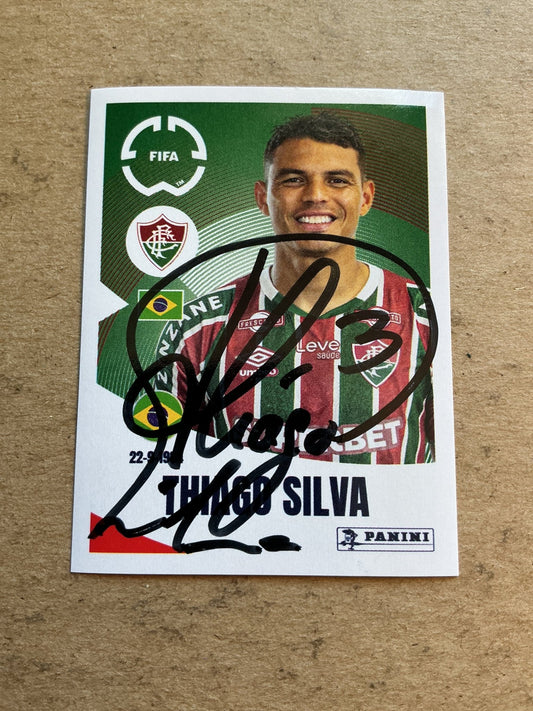 Thiago Silva, Brazil 🇧🇷 Fluminense FC Club World Cup 2025 Panini hand signed - Autographs-World