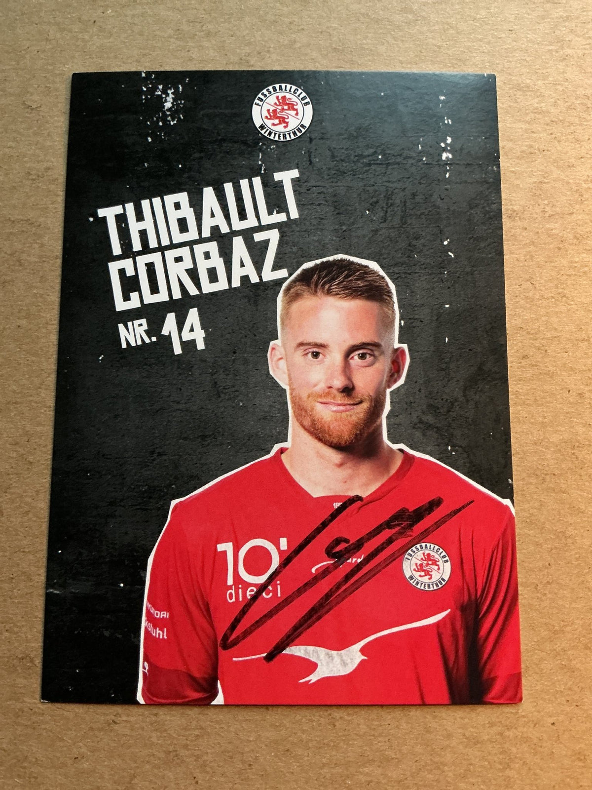 Thibault Corbaz, Switzerland 🇨🇭 FC Winterthur 2021/22 hand signed - Autographs-World
