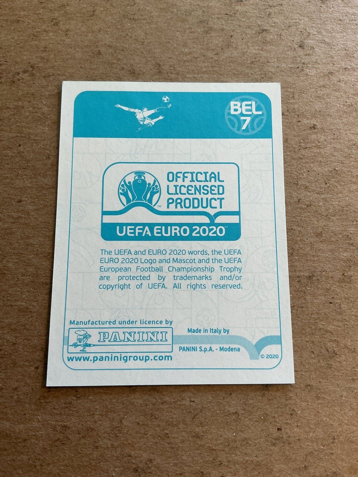 Thibault Courtois, Belgium 🇧🇪 UEFA Euro 2020 Panini hand signed - Autographs-World