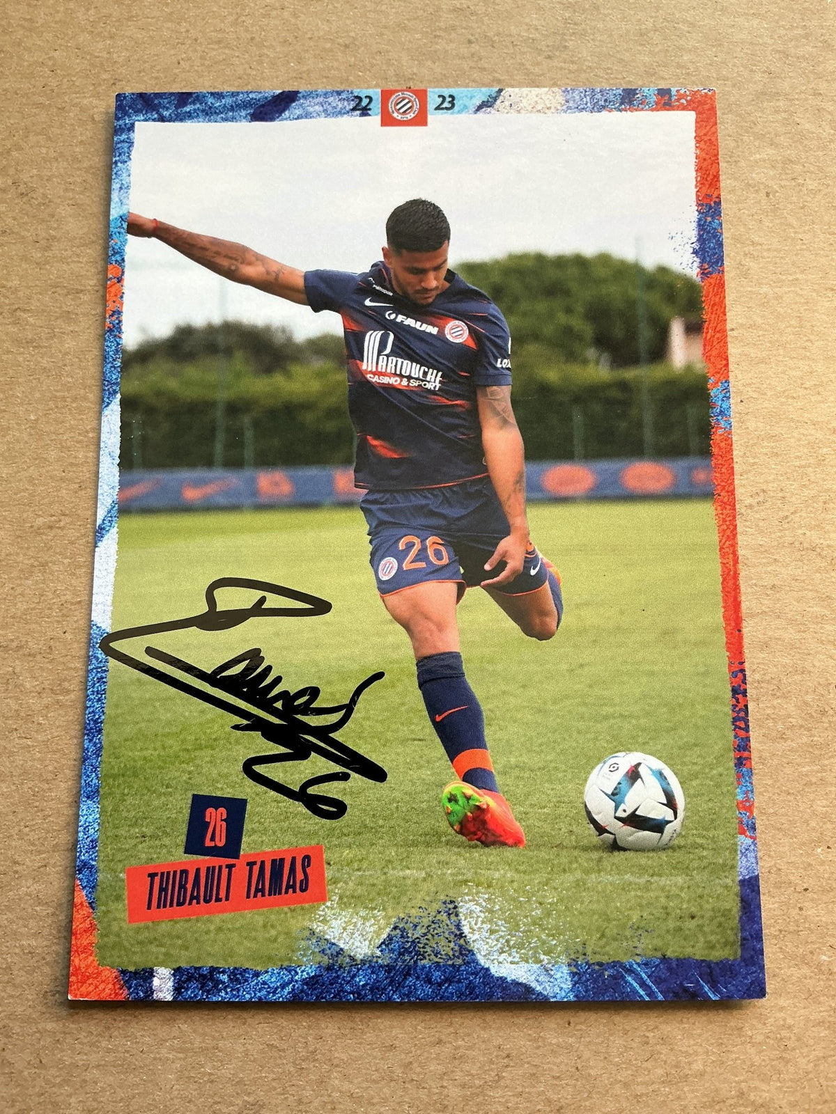 Thibault Tamas, France 🇫🇷 Montpellier HSC 2022/23 hand signed - Autographs-World