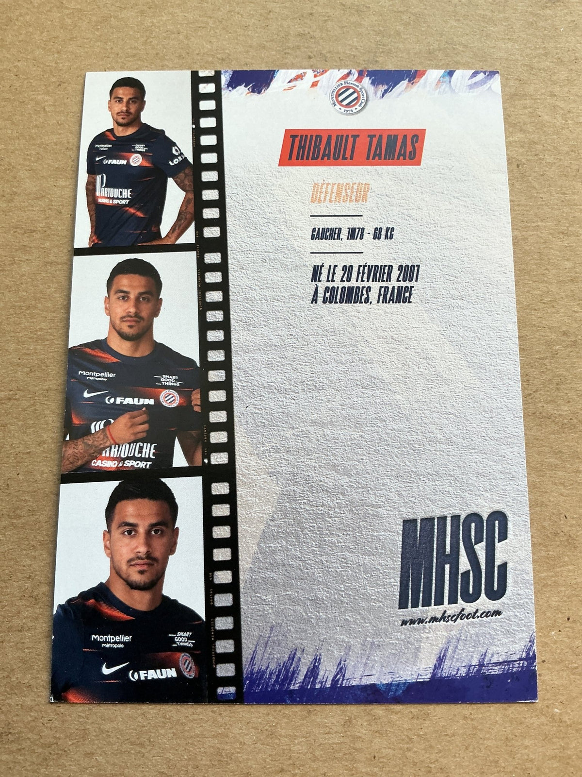 Thibault Tamas, France 🇫🇷 Montpellier HSC 2022/23 hand signed - Autographs-World