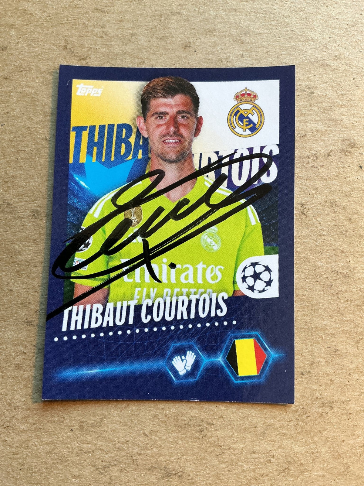 Thibaut Courtois, Belgium 🇧🇪 Real Madrid 2023/24 Topps hand signed - Autographs-World