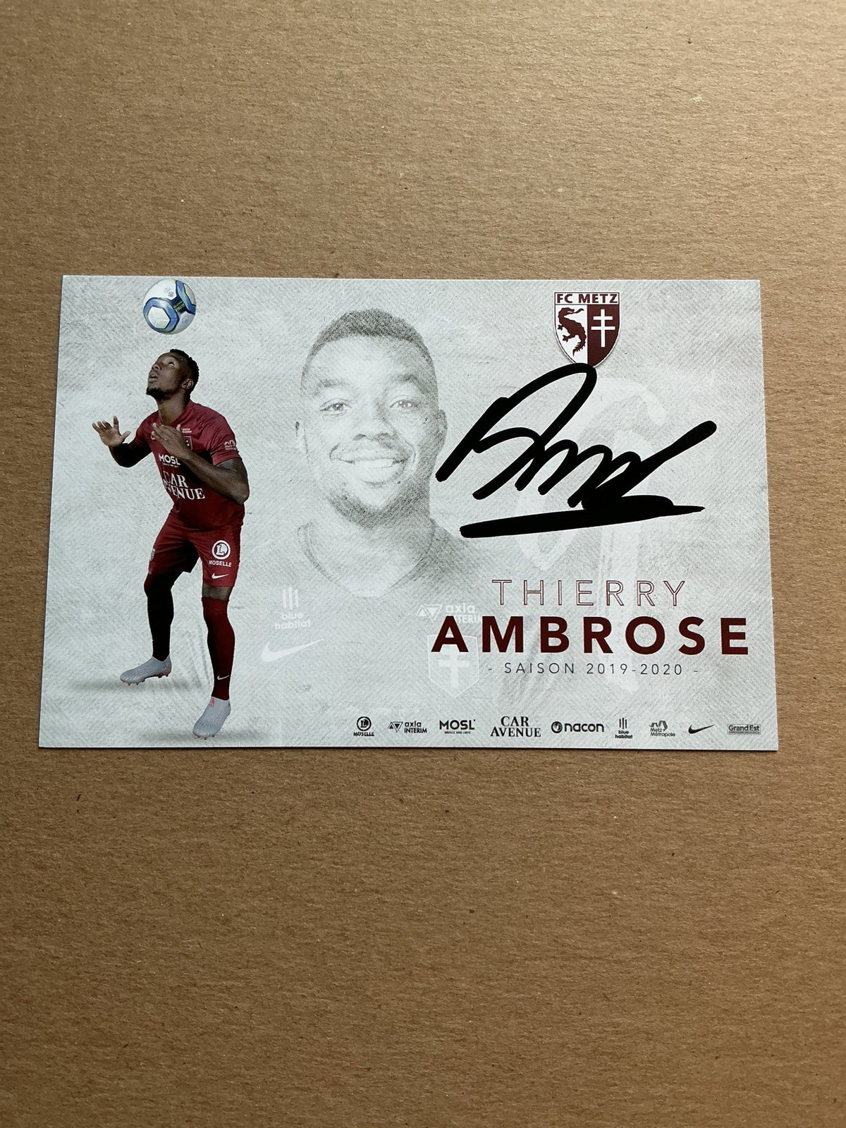 Thierry Ambrose, France 🇫🇷 FC Metz 2019/20 hand signed - Autographs-World