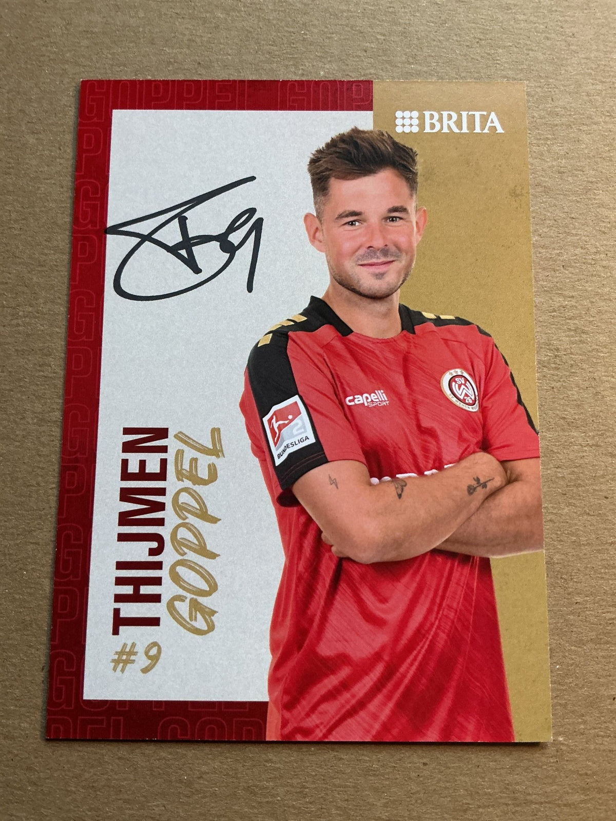 Thijmen Goppel, Netherlands 🇳🇱 SV Wehen Wiesbaden 2023/24 hand signed - Autographs-World