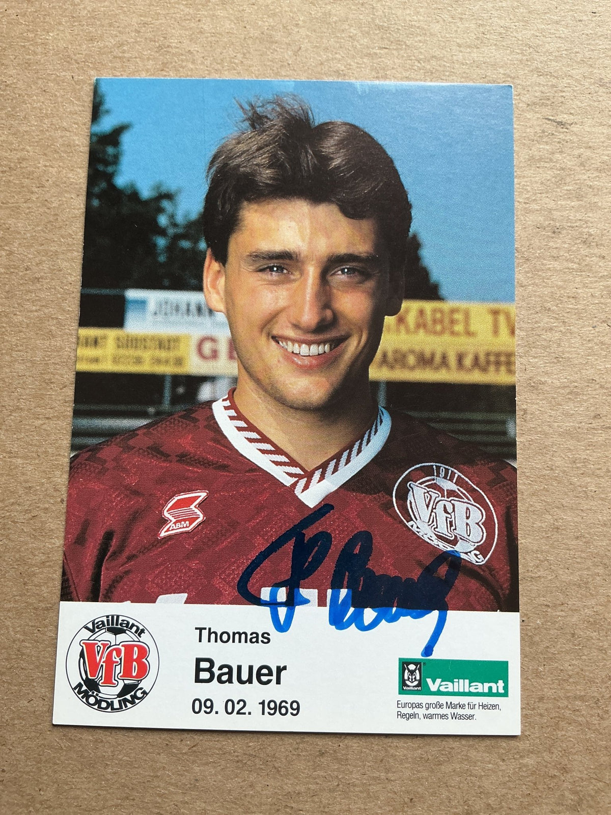 Thomas Bauer, Austria 🇦🇹 VfB Mödling 1992/93 hand signed - Autographs-World